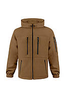 Кофта флісова з капюшоном, койот, тактичний