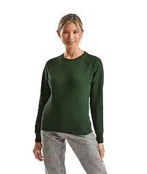 Світшот жіночий зелений светр легкий (темно-зелений) Lightweight raglan Fruit Of The Loom,XS