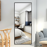 Дзеркало настінне в повний зріст в металевій чорній рамі Facet 7003 50*160 см в квартиру, офіс, салон, фото 2
