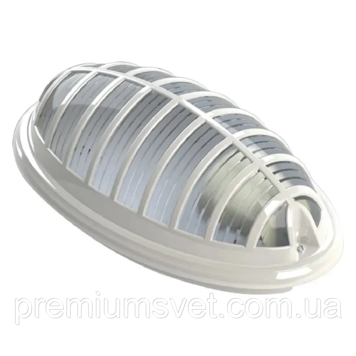 Світильник пластиковий max 25W Е27 IP54 Agua Wall білий з решіткою (400-000-111), фото 1