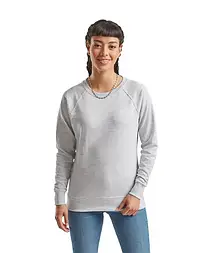 Світшот жіночий сірий светр легкий (сіро-ліловий) Lightweight raglan Fruit Of The Loom,XS