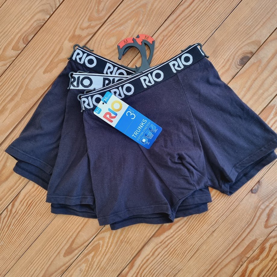 Труси-боксери Rio, 3 штуки, розмір M, колір чорний