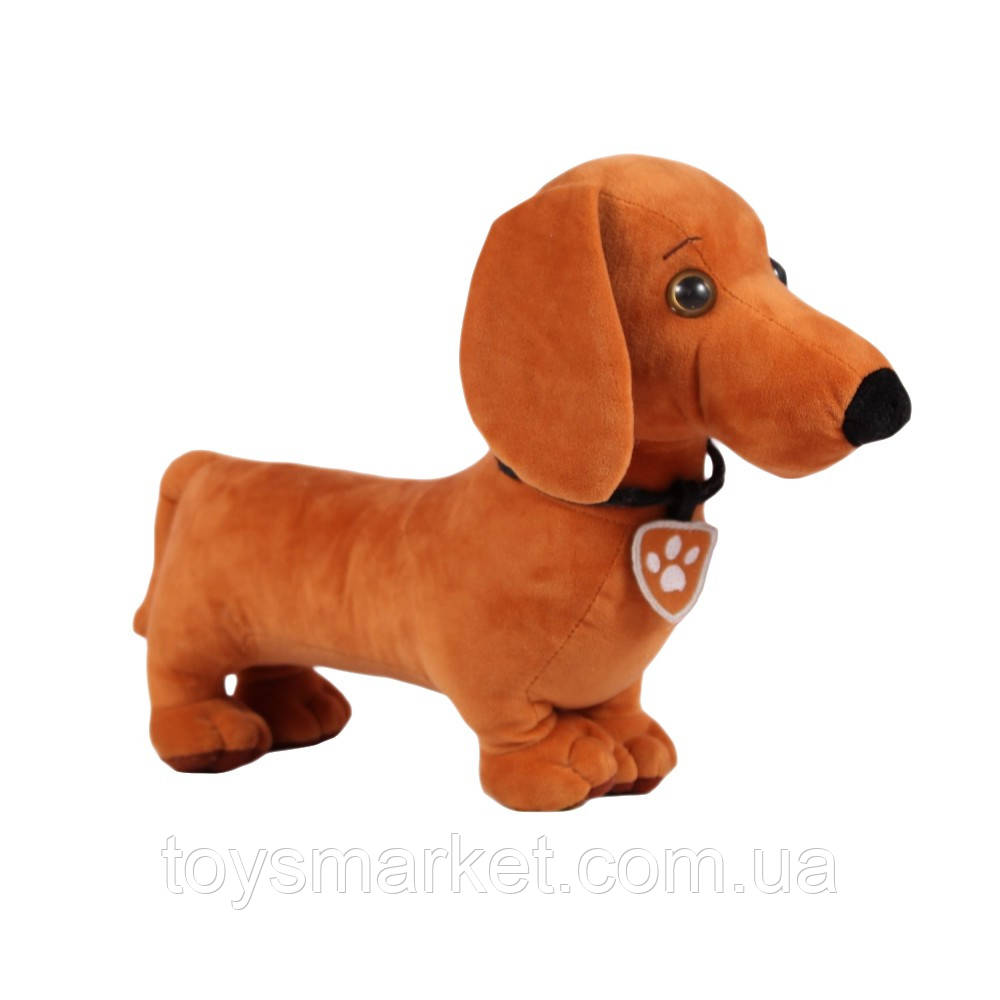 М'яка іграшка щеня такса Товариш, 30 см, фото 1