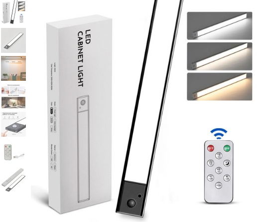 LED світильник 20-2B з датчиком руху та освітленості, акумулятором, в алюмінієвому корп. 20 см, 2W чорна, фото 1