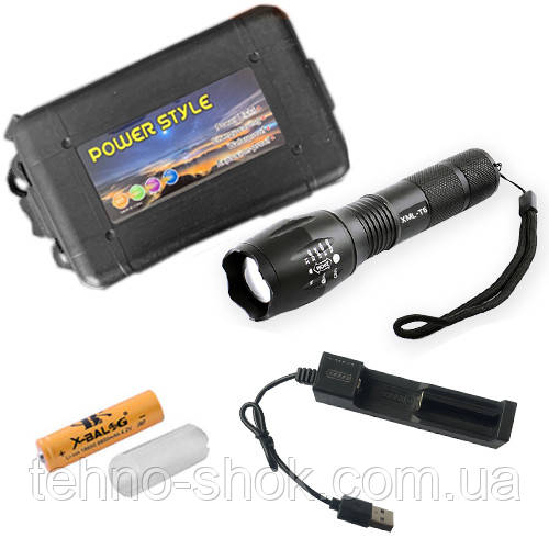 Ліхтар Police 1831-T6, 1х18650/3хААА, ЗУ USB, zoom