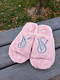 Теплі пухнасті тапулі в ніжно рожевому кольорі 36-41, фото 2