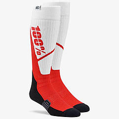 Мотошкарпетки Ride 100% Torque, Білі, L/XL