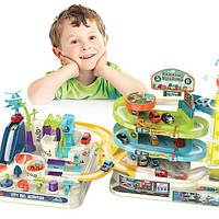 Гараж паркування дитяче багаторівневе з машинками 54х27х12 см