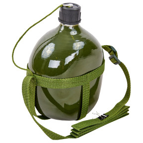 Туристична алюмінієва фляга SP-Sport TY-4836-1 з ременем 1 л, фото 1