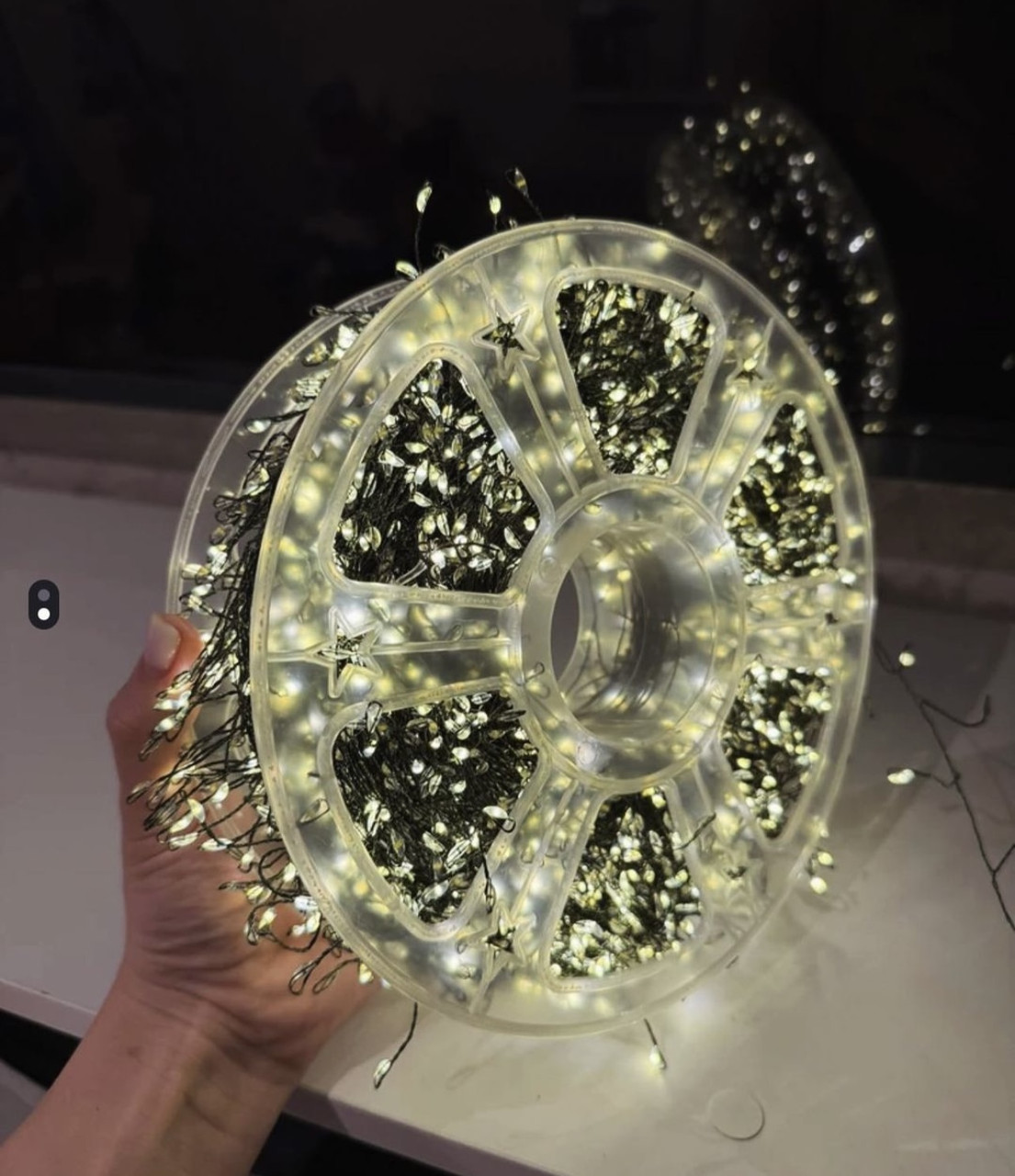 Гірлянда Роса Хвойна лапа 50 метрів | 1500 led | Зелений кабель Мішура | Феєрверк