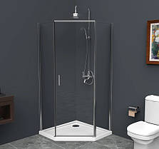 Скляна душова кабіна AVKO Glass RDD21C 90x90x190 Chrome, фото 3
