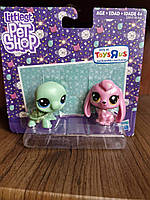 Littlest pet shop lps игровой набор Hasbro лпс пет шоп-2 пета Glint Gilturtle- Dazzles Bunnyton