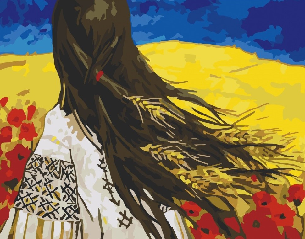 Картина за номерами Вільна в Україні 40*50 см ArtCraft 10340-AC pbn-p