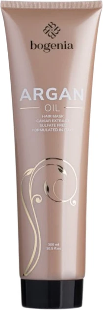 Живильна маска для волосся Bogenia Argan Oil & Caviar Extract (300мл.)