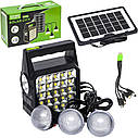 Автономна станція GDTimes GD-105 на сонячній батареї з ліхтарем з трьома лампочками та Power Bank, фото 2