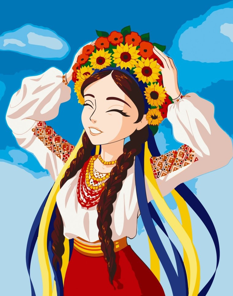 Картина за номерами Український сюжет. Щира українка 40*50 см Art Craft 10056-AC
