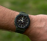 Тактичний годинник Casio G-SHOCK GA-2110SU. Водостійкий корпус. Олива, фото 3