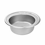 Кухонна мийка Valeso 490 сатин 0,8 кругла матова, фото 3