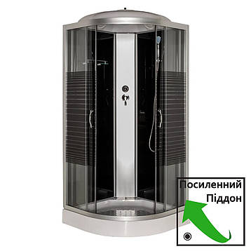 Душовий бокс 61 BF RC Black Line 90х90х210 низький піддон, фото 1
