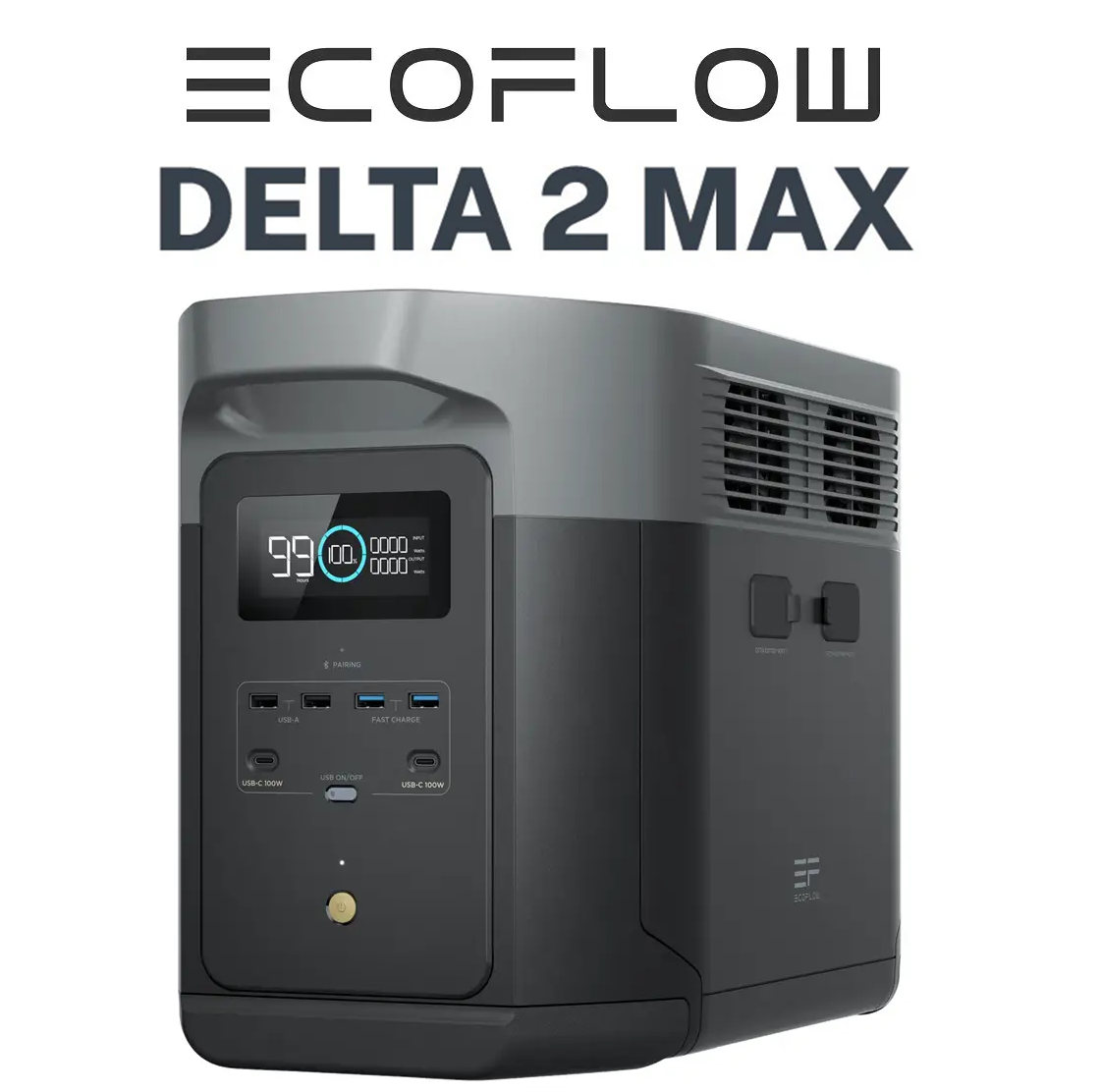 Повербанк EcoFlоw DELTA 2 MAX (єврокабель, перехідники)