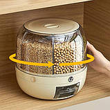 Диспенсер для круп, органайзер, що обертається, для зберігання сипучих продуктів, фото 2
