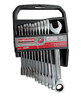 Набір ключів комбінованих з тріскачкою 12 шт Холодний Штамп HAISSER