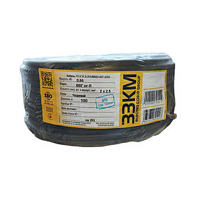 Провід мідний ЗЗКМ Запорізький завод чорний ВВГ нг-П 2х2,5(з)