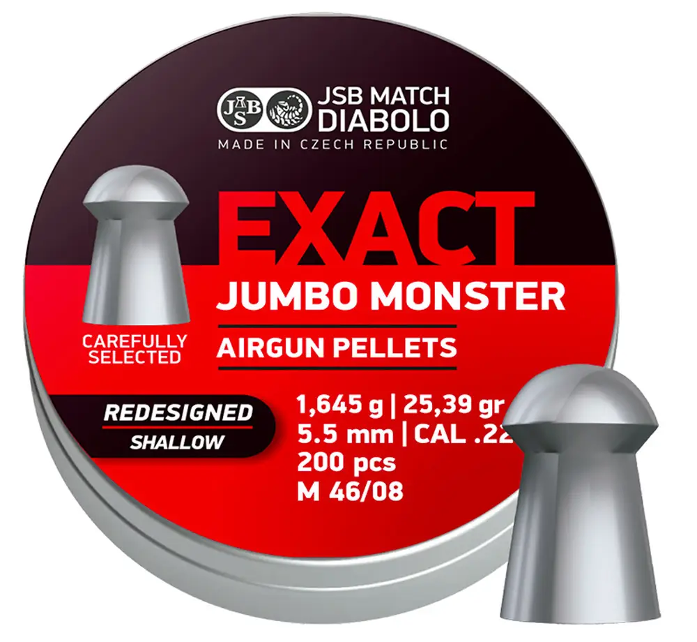 Кулі JSB Exact Jumbo Monster Redesigned SHALLOW 5.52мм, 1.645г, 200шт