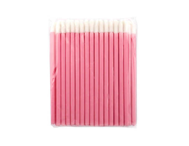 Аплікатор (макробраші) для очищення вій, 50 шт. Світло-рожеві, фото 1