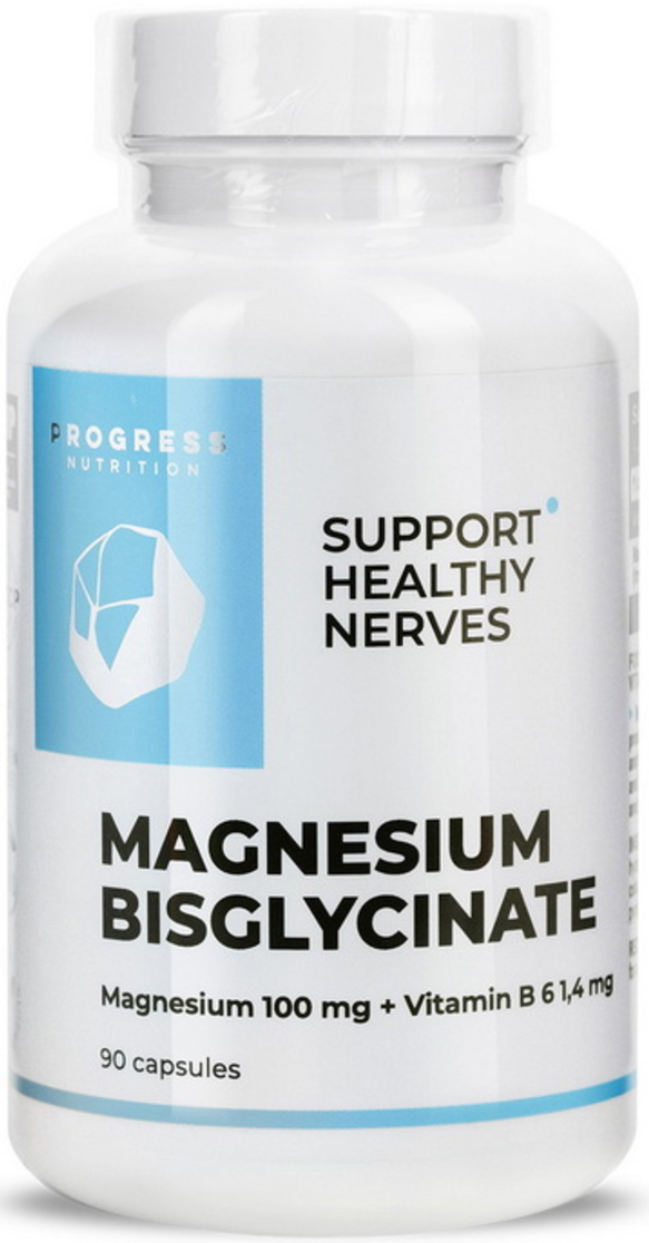 Бісгліцинат магнію для нервової системи Magnesium Bisglycinate 90 caps