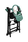 Крісло-гойдалка + стільчик для годування дитини 2в1 Caretero INDIGO Black Green / Дитяче крісло гойдалка, фото 6