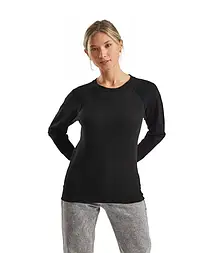 Світшот жіночий чорний светр легкий Lightweight raglan Fruit Of The Loom,XS