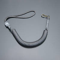 Шнур страхувальний Standard з воронованим карабіном. Навантаження до 50 кг. Чорний