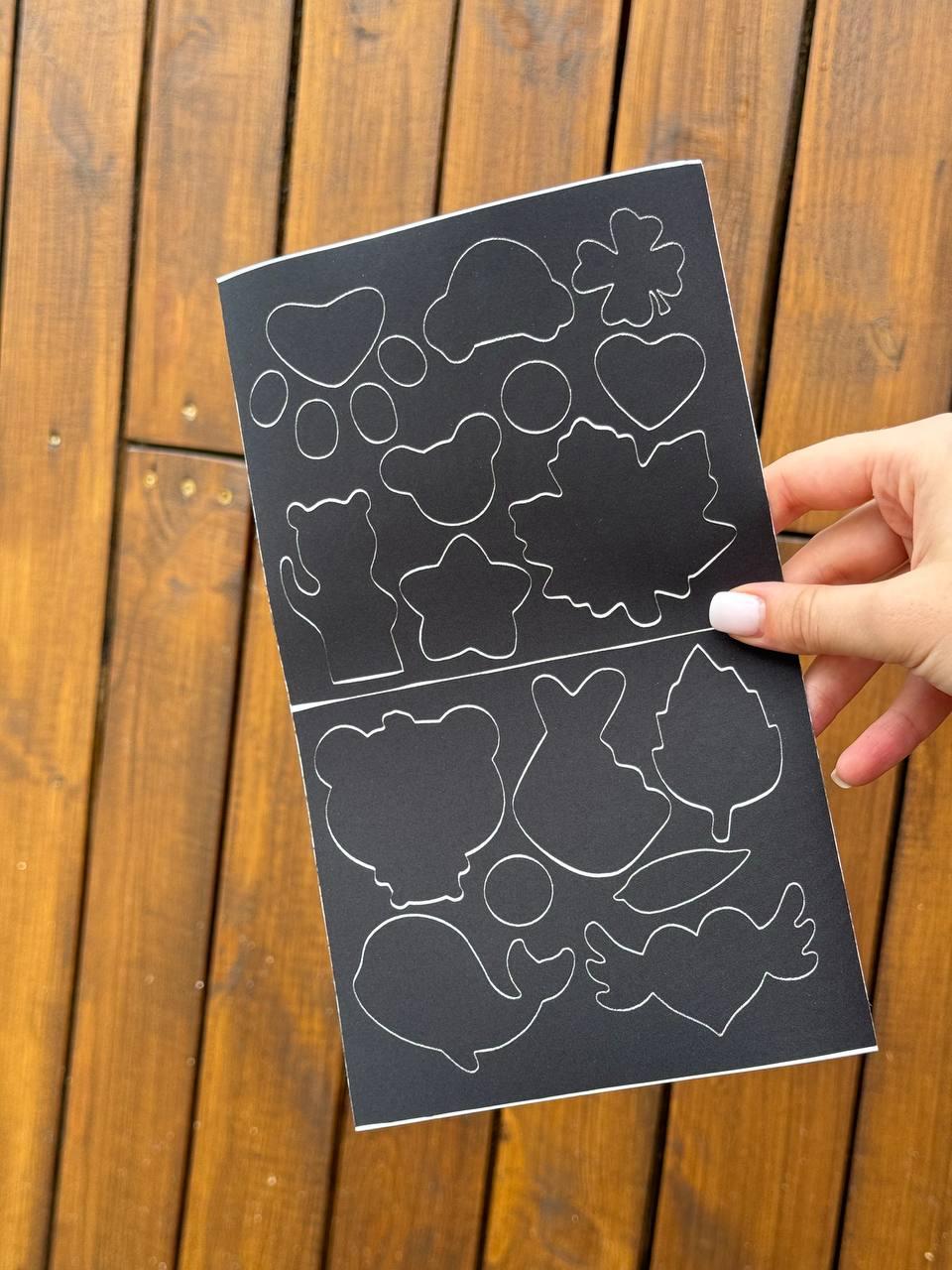 Наклейки для ремонту одягу Самоклейні наклейки для дірок на одязі Колір чорний