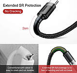 Кабель USB Baseus Cafule Type-C 2A 2m, Black+Gray (CATKLF-CG1), фото 3
