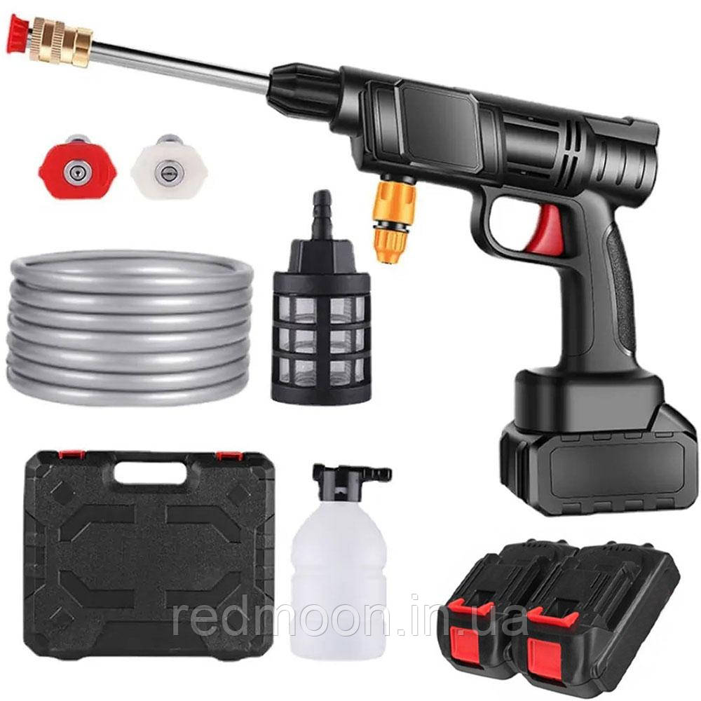 2 АКБ Акумуляторна мийка високого тиску 24V, у кейсі / Пістолет розпилювач для миття авто / Міні мийка автомобільна, фото 1