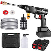 30V Акумуляторна мийка високого тиску + 2 акумулятори, у кейсі / Пістолет розпилювач для миття авто / Міні мийка автомобільна