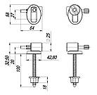 Кріплення для кришки унітазу з мікроліфтом СУ-7Д.10.ЗП, фото 2