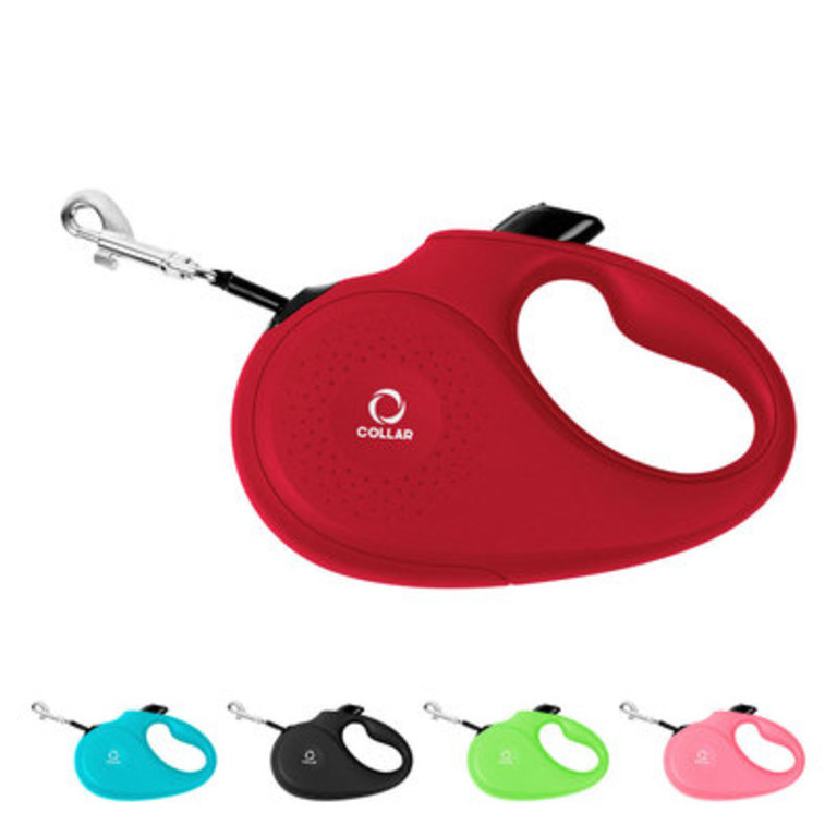 Повідець-рулетка Collar XS, для собак вагою до 12 кг, стрічка 3 м, прошита світловідбивною ниткою, колір червоний (81233), фото 1