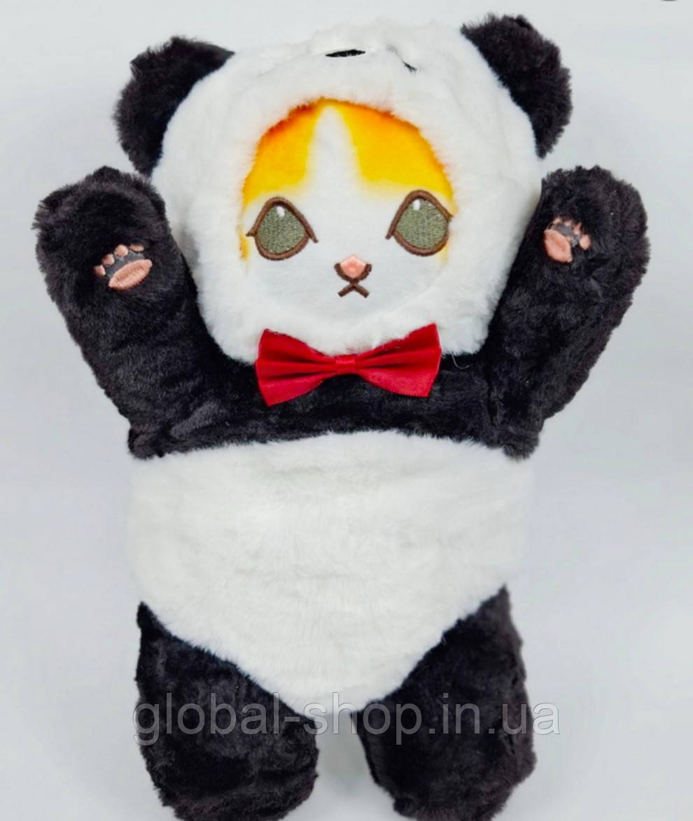 М'яка плюшева іграшка в одязі Котик у костюмі панди аніме 30 см Anime Cat Mofusand<unk>