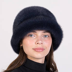 Капелюх норковий жіночий "Чарлі" Синій