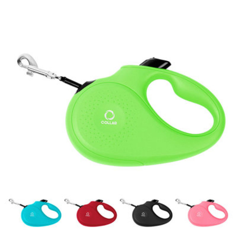 Повідець-рулетка Collar S, для собак вагою до 15 кг, стрічка 5 м, прошита світловідбивною ниткою, колір салатовий (81245), фото 1