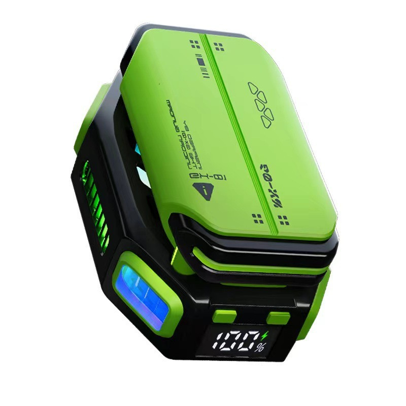 Мобільний кулер вентилятор для смартфона магнітний 1800mAh Sarafox X111 Зелений