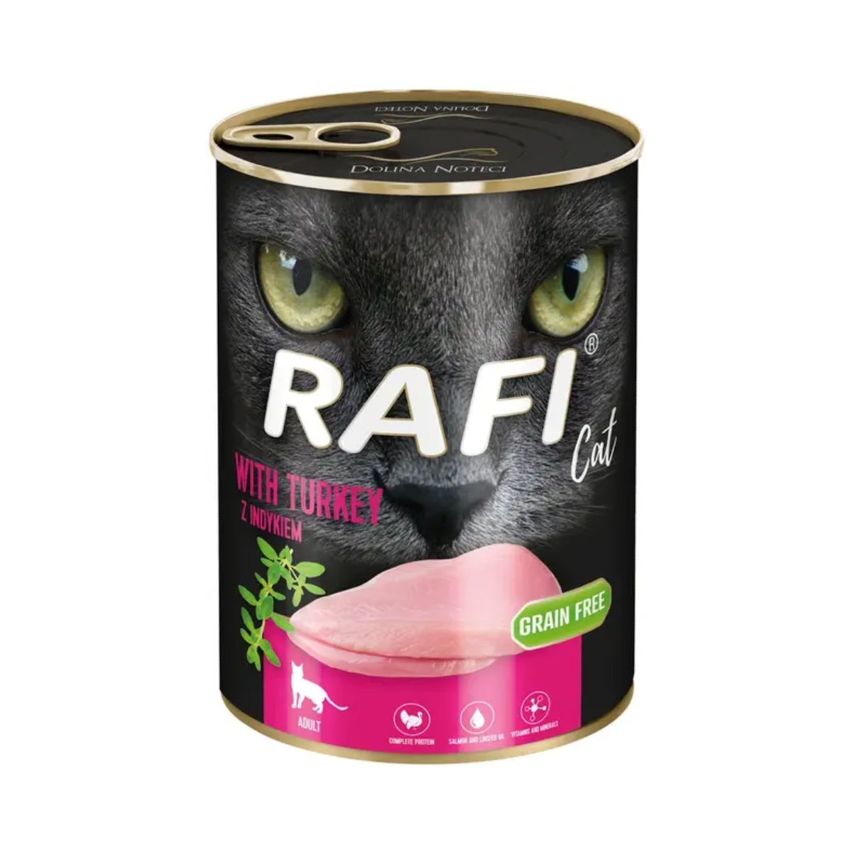 Консеровований корм для котів Dolina Noteci Rafi Cat з індичкою 400г