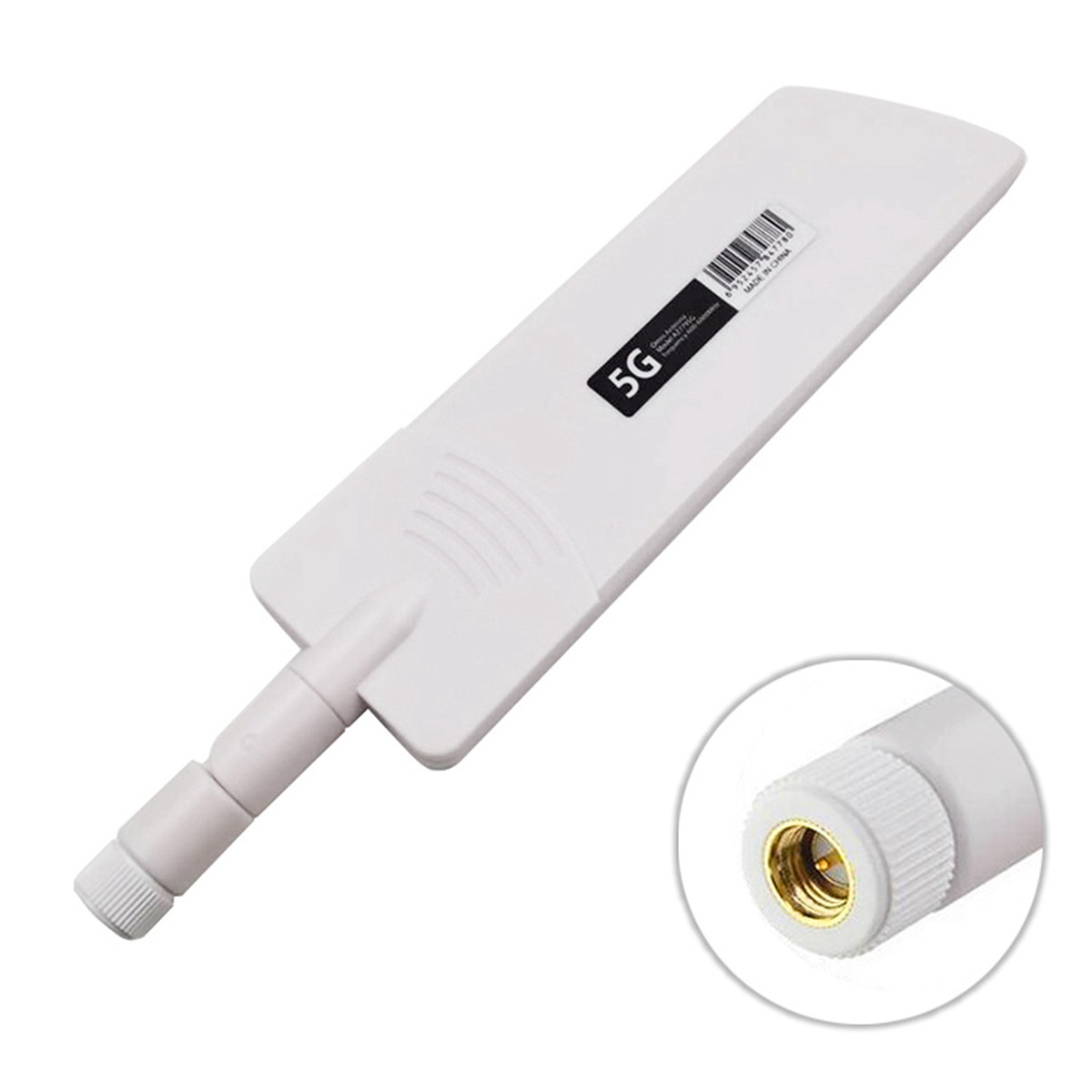 Антена WiFi 5G 4G LTE GSM 12 dBi 600-5800 MHz SMA Male для роутерів, модемів, репітерів, універсальна, біла