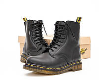 Женские зимние ботинки Dr. Martens Black (черные) высокие стильные повседневные на меху Y11966