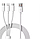Кабель 3в1 USB-Type-C, micro USB, Lightning 1,2 м (білий), фото 3