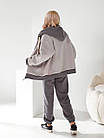 Жіночий теплий спортивний костюм із хутра Тедді nobilitas 42 - 52 сiрого кольору (арт. 24073), фото 2