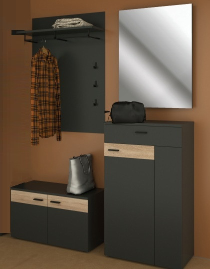 Можульний передпокій Соренто антрацит/дуб сонома, фото 1