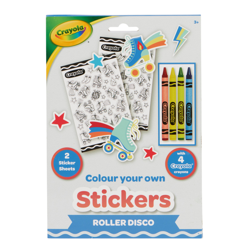 Crayola Розмальовки-наліпки "Ролер-Диско" з олівцями (15754-B), фото 1